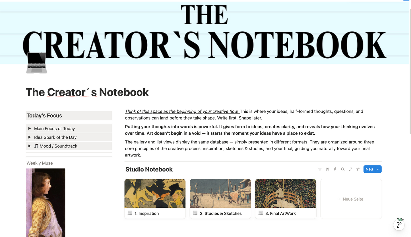 The Creator’s Notebook – Notion Template
