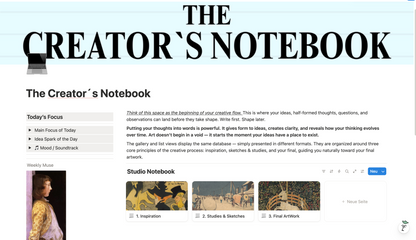 The Creator’s Notebook – Notion Template